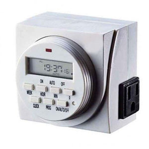 7 Day Grounded Digital Timer - Dual Outlet