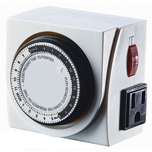 24 Hour Grounded Analog Timer - Dual Outlet